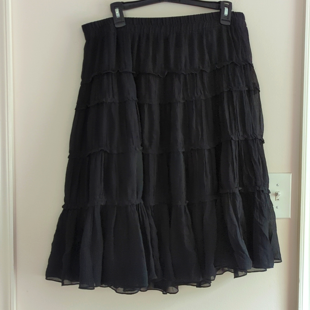 Michael Kors 100% Silk Tiered Skirt